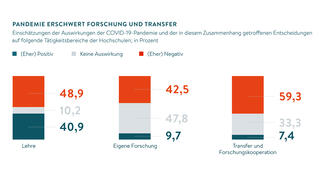 Pandemie erschwert Forschung und Transfer (Grafik)