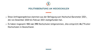 Hochschulen in der Politikberatung (Ergebnisse)