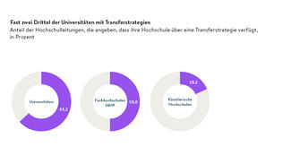 Fast zwei Drittel der Universitäten mit Transferstrategien