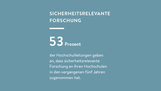 53 Prozent der Hochschulleitungen an, dass sicherheitsrelevante Forschung an ihren in den vergangenen zugenommen hat.